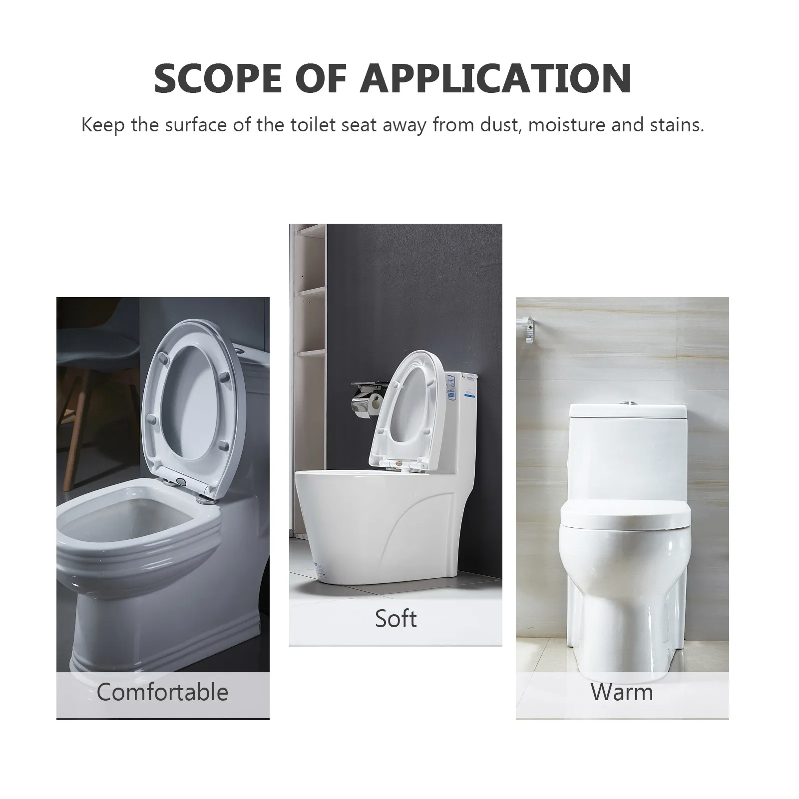 Warm Thicken Toilet Seat Cover Pink Snap Button Design Soft Most Toilets Comfortable Cushion Pad Toilet Seat Cover