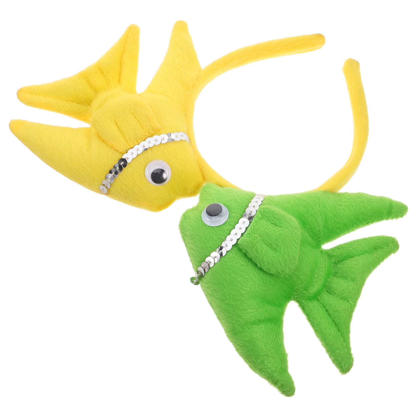 어린이를위한 금붕어 머리띠 3D 디자인 만화 물고기 머리 후프 바다 테마 머리띠 박제 물고기 모양의 코스프레