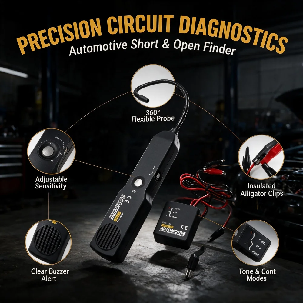 EM415PRO Auto Short Cable Tracker & Open Wire Finder Universal EM415 PRO 6-42V DC Find Car Short Circuit Wire Diagnostic Line