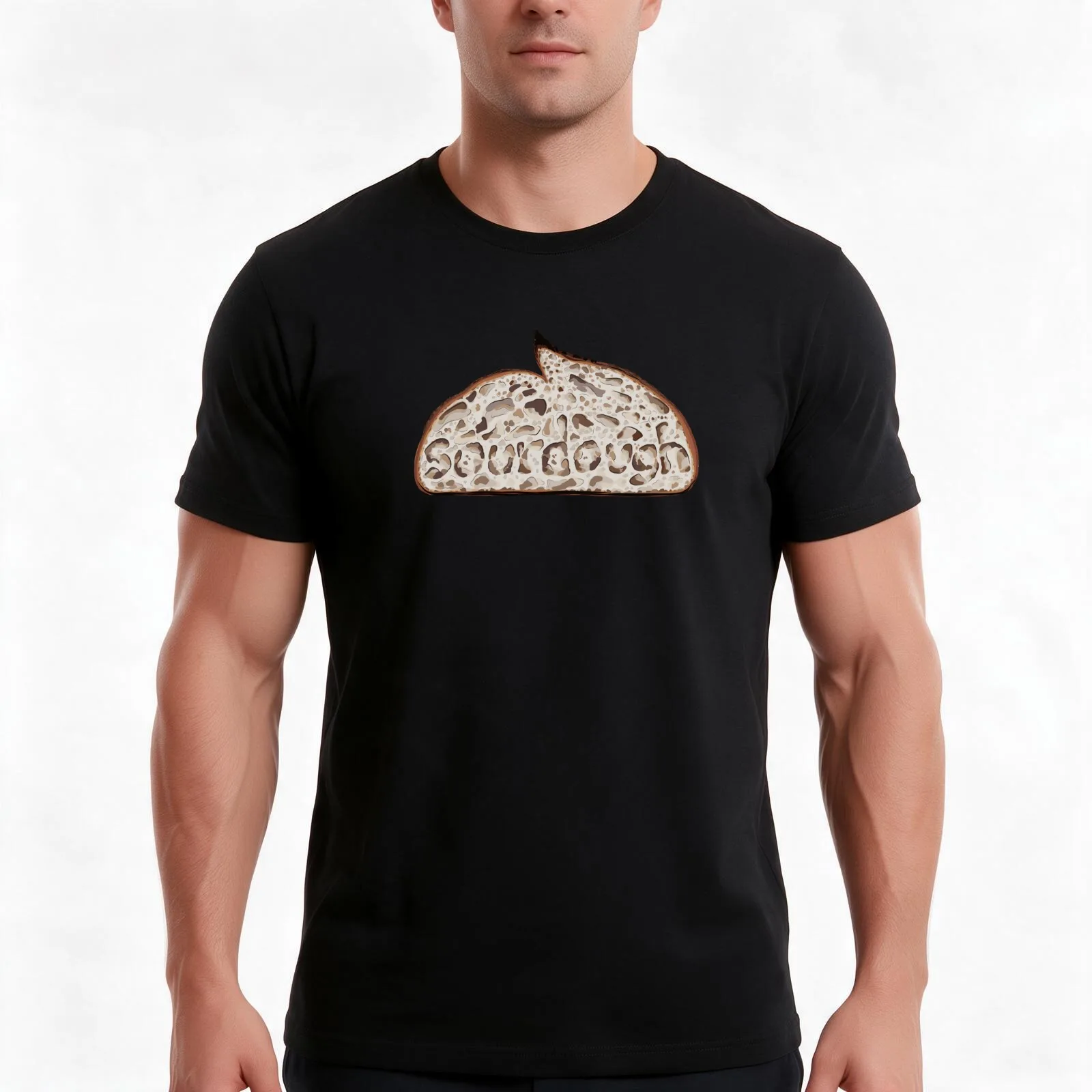 Sourdough Slice | T-Shirt, Summer Casual Cotton Tee, Oversized Streetwear Tops, Vintage Graphic Print, Loose Fit Short Sleeve