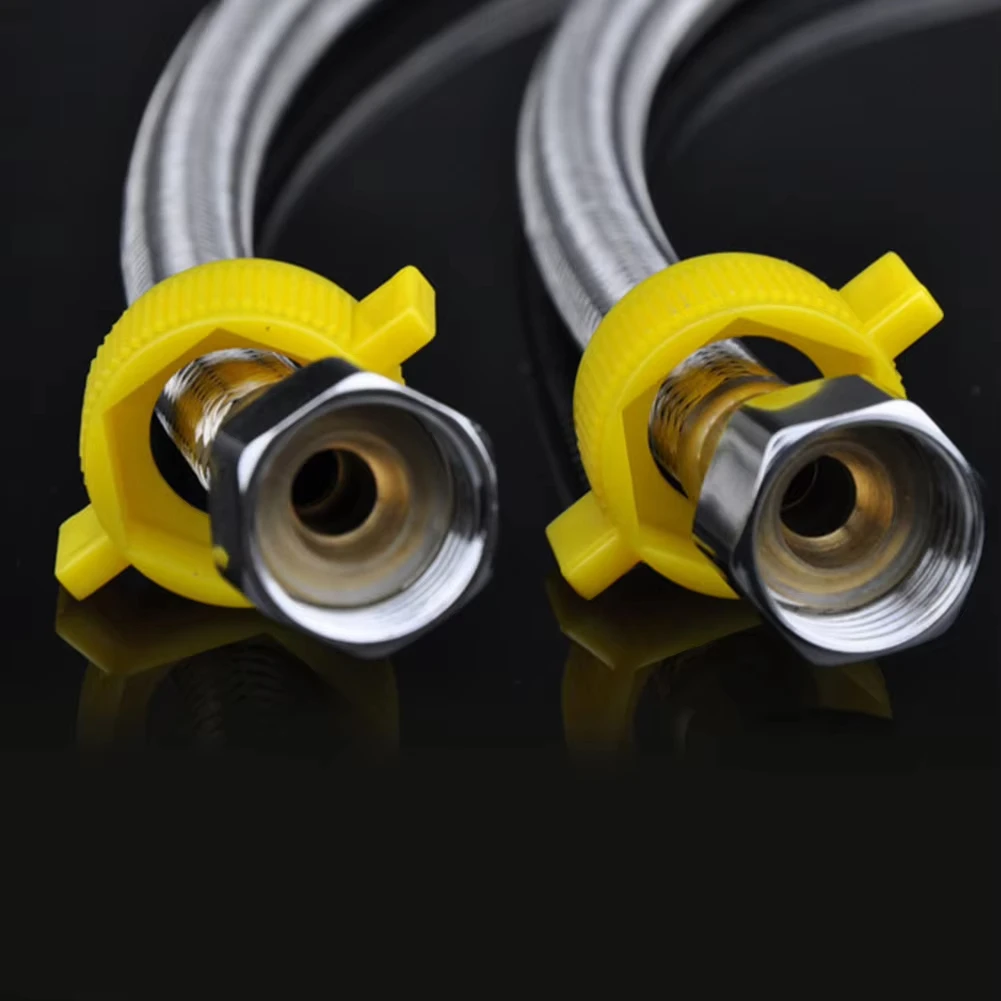 30/50 سنتيمتر 1/2 بوصة السباكة واقية من الانفجار مرنة مضفر خرطوم صنبور انبوب ماء للمطبخ الحمام السباكة