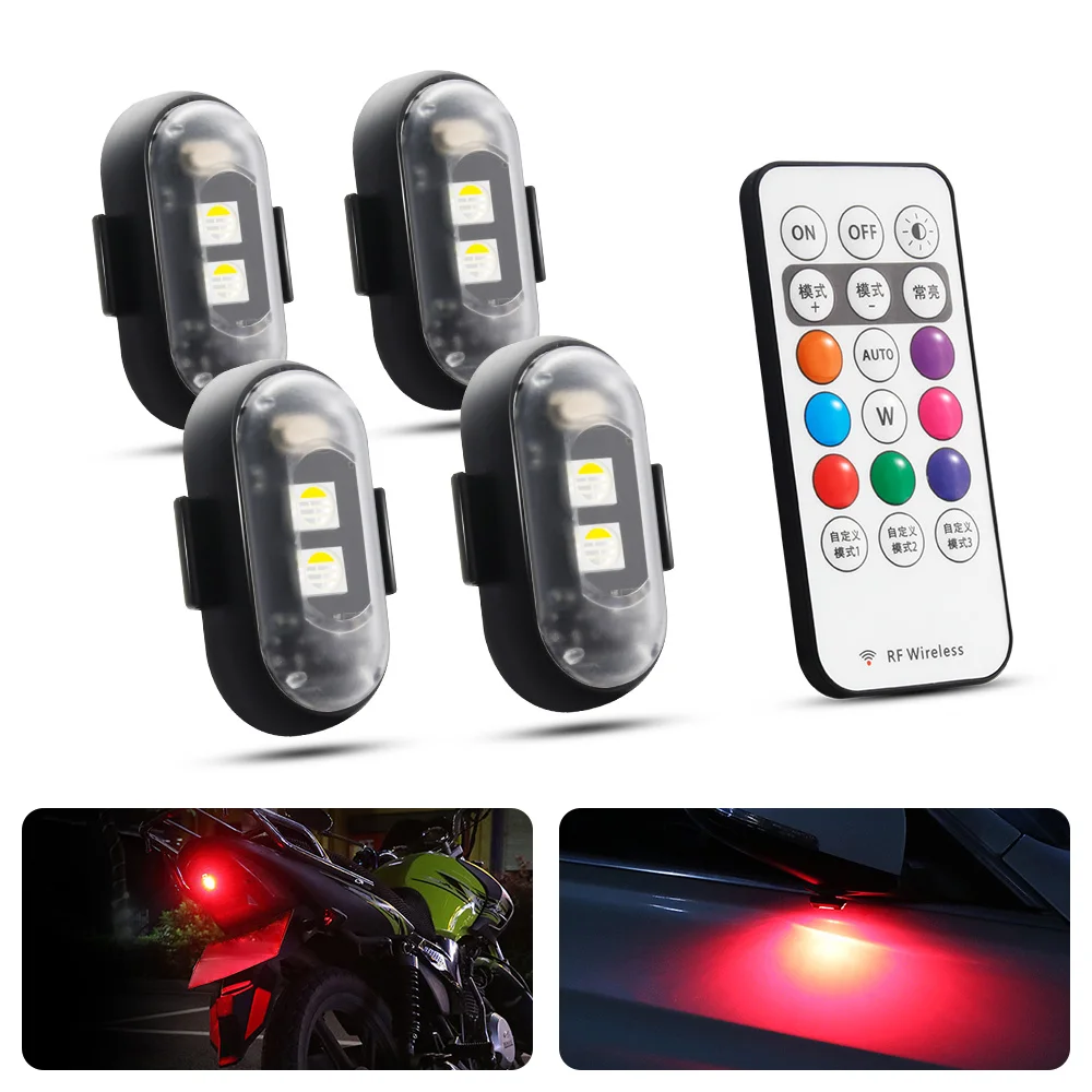 Led Aircraft Strobe Lights Rechargeable Universal Anti-collision Usb charging Drone Flashing Warning Light For Motorcycle Bike