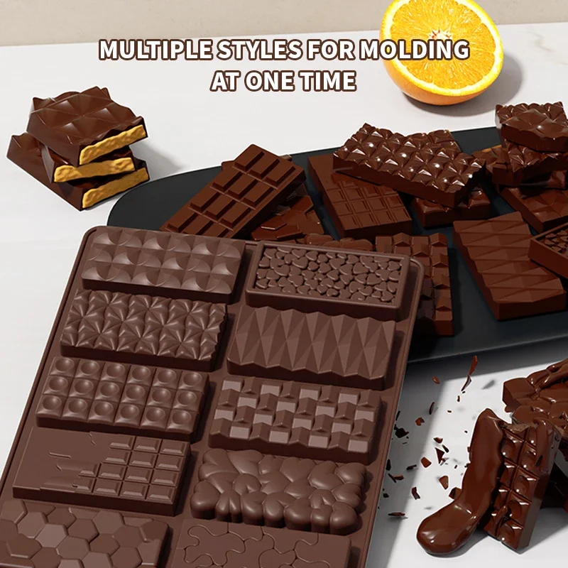 Dubai Chocolate Mold Bar Pistachio Chocolate Bar Silicone Thick Mold for Filling Bars, Largecandy Bar Mold for Filling