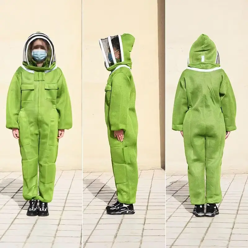 Traje de abeja de cuerpo completo transpirable con protección anti-picaduras para apicultores mono protector: ventilado y resist
