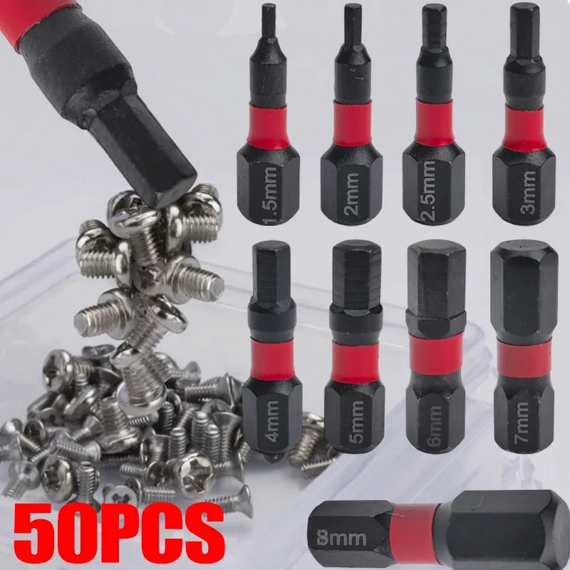 Conjunto de Pontas Magnéticas de Aço S2 para Chave de Fenda, Chave Allen e Brocas - Ferramenta Manual para Montagem de Móveis