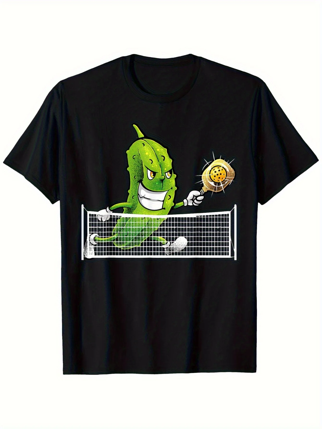 

Funny Pickleball Pickle Player Graphic Cotton T-Shirt Men Women Sports Tee Unisex Tee