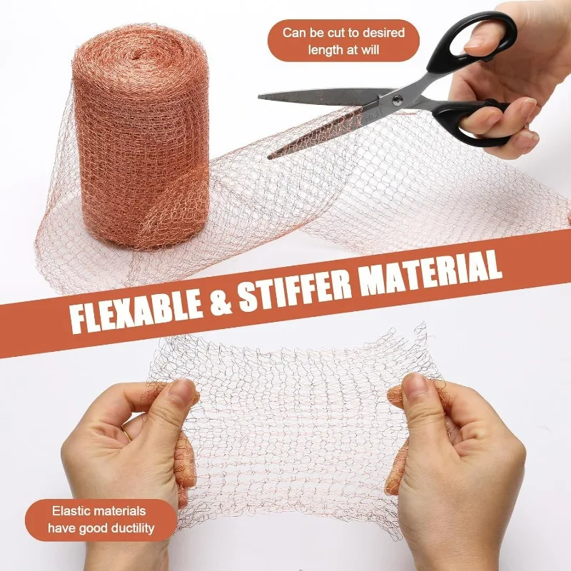 Copper Mesh Rodent Pest Control Copper Fine Wire Mesh Roll for Rat Snail Slug Birds Insect Control Outdoor Garden Accessories