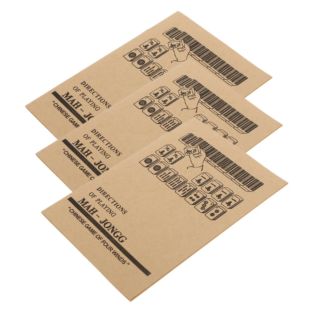 Guía de instrucciones de Mahjong, aprendizaje Visual, dominio fácil para entretenimiento familiar, reuniones sociales, piezas de Mahjong chino, 3 uds.