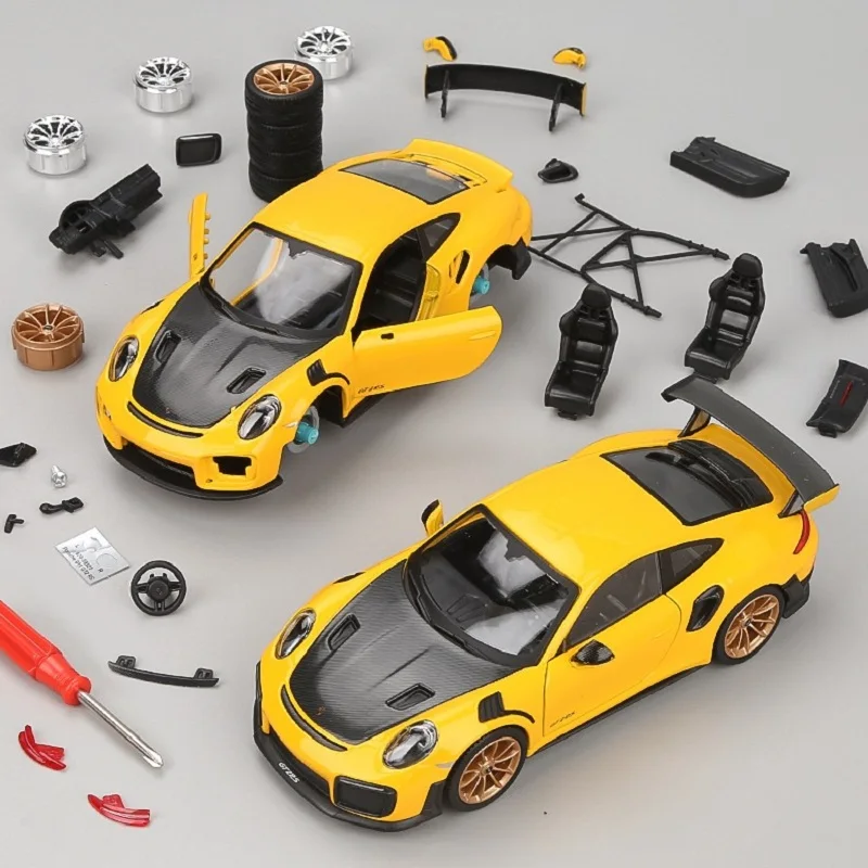 Maisto 1:24 Porsche 911 GT2 RS Assembly Version Alloy Car Model Diecast Metal Toy Car Model Simulation Collection Children Gift