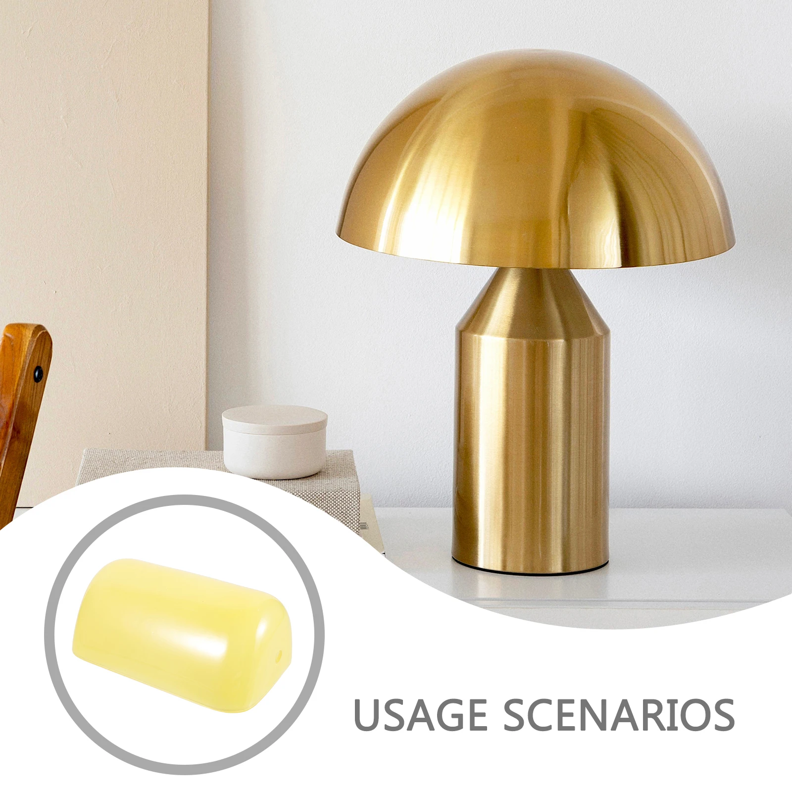 

Bankers Table Lampshade Replacement Vintage Glass Smooth Decorative Light Cover for Desk Office Dorm