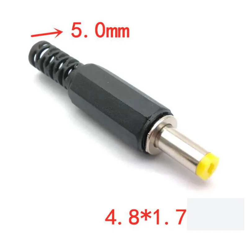 2/5/10x 4.8mm x 1.7mm DC male plug Power supply connector Jack Adapter 4.8*1.7 jack For Laptop Socket Outlet Plug DIY a1