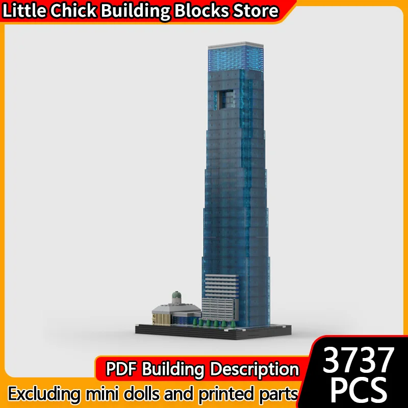

Модель City Street View MOC Building Bricks City Comcast Center Модульная технология Детские праздничные подарки Сборка игрушек Костюм