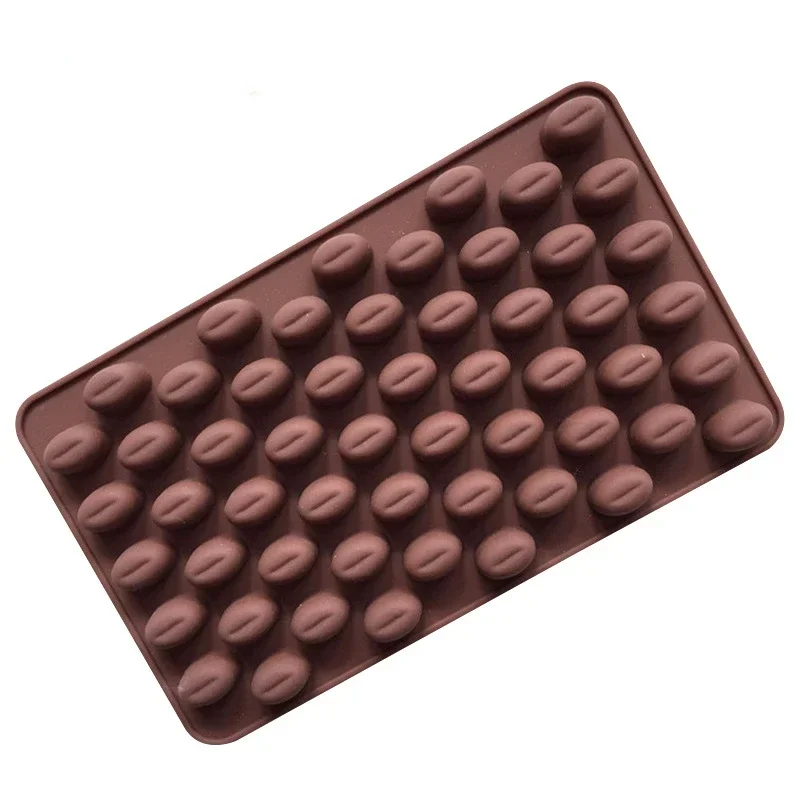 Baking Pastry Tools Silicone 55 Cavity Mini Coffee Beans Chocolate Sugarcraft Candy Mold Mould Fondant Cake Decorating