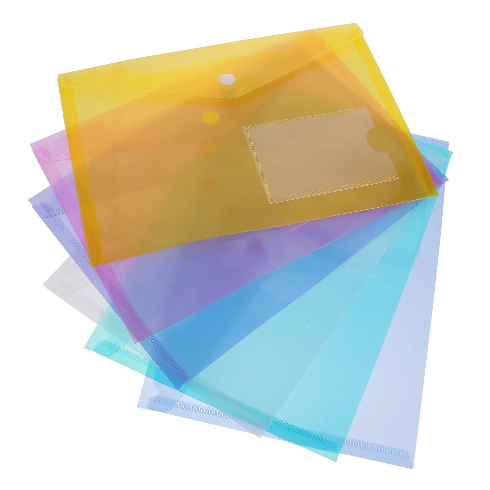 30 قطعة A5 حقيبة ملفات أزرار خاطفة إغلاق منظم مستندات مقاوم للماء لمكتب القرطاسية المدرسية تخزين مجلد مستندات بلاستيكية