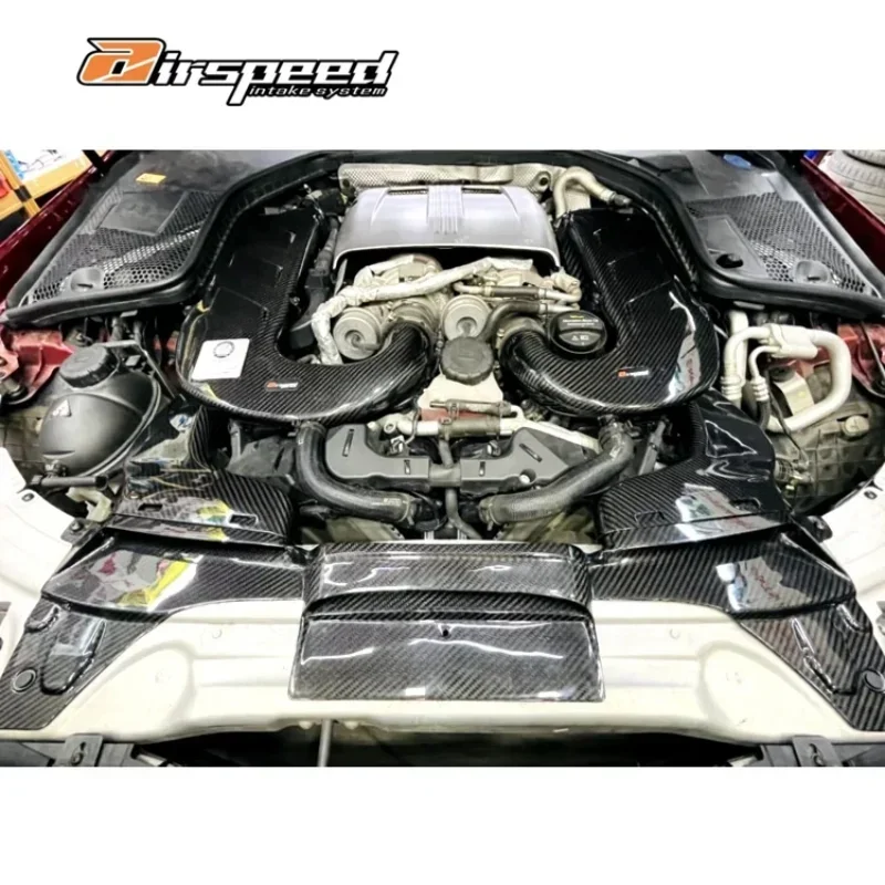 

Cc car, dry carbon fiber C63 W205 cold air intake system, suitable for AMG C63 W205M177 4.0T intake system