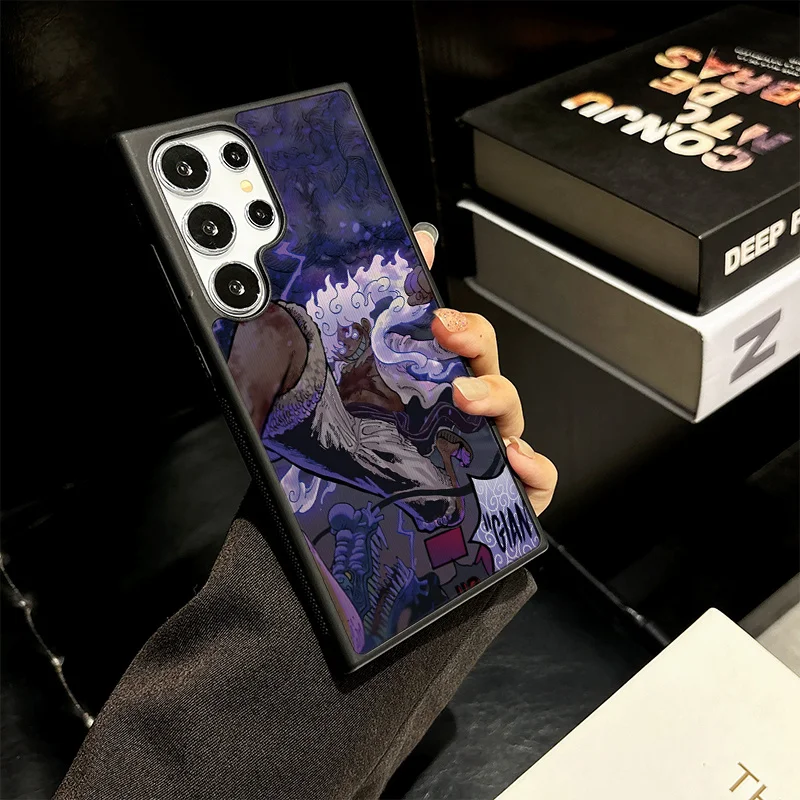 Hot One Piece Anime 3D Changing Visual Phone Case for Samsung Galaxy S25 S24 S23 S22 Ultra Plus Cute Luffy Shockproof Back Cover