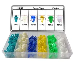 Car Door Plank Trim Plastic Fastener Clip Repair Box Kit Auto Tailgate Plate Rivet Bag Packed Buckle Universal