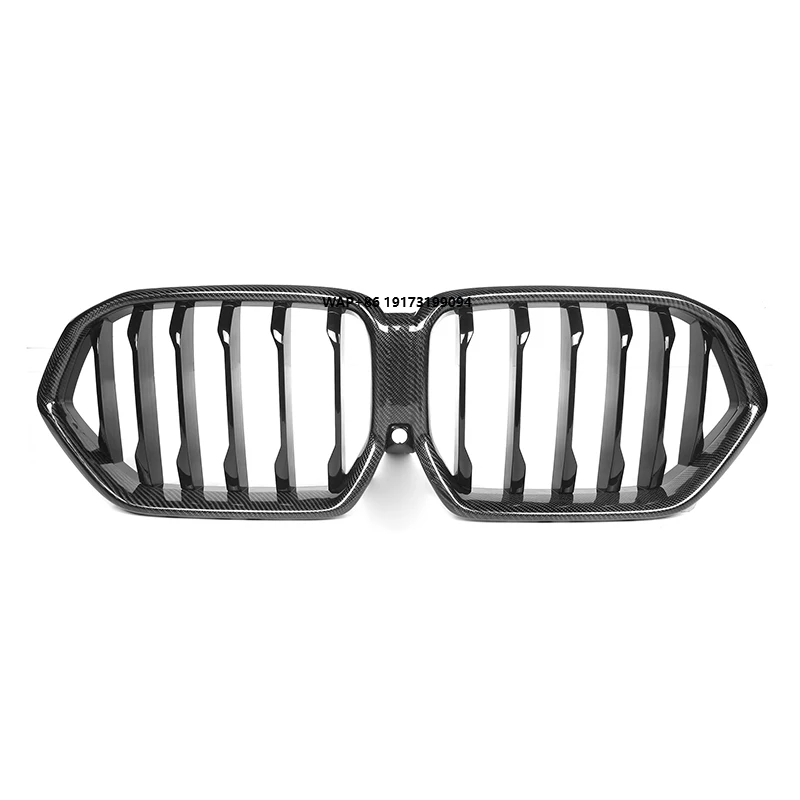 

High Quality Carbon Fiber Front Bumper Kidney Grille Grid Mesh Single Slat for B-mw X6 G06 PRE-LCI 2020 2021 2022 G06 Grill