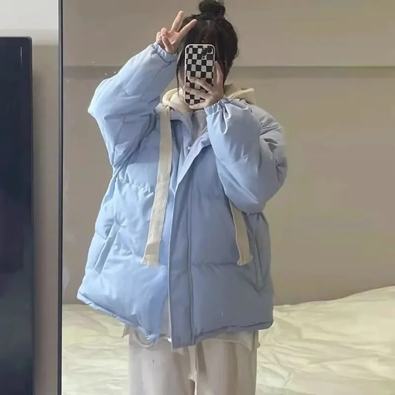 Winter Parka 2025 New Women's Cotton Coat Cropped Korean Style Down Cotton-padded Jacket Student Puffer Jacket Outerwear
