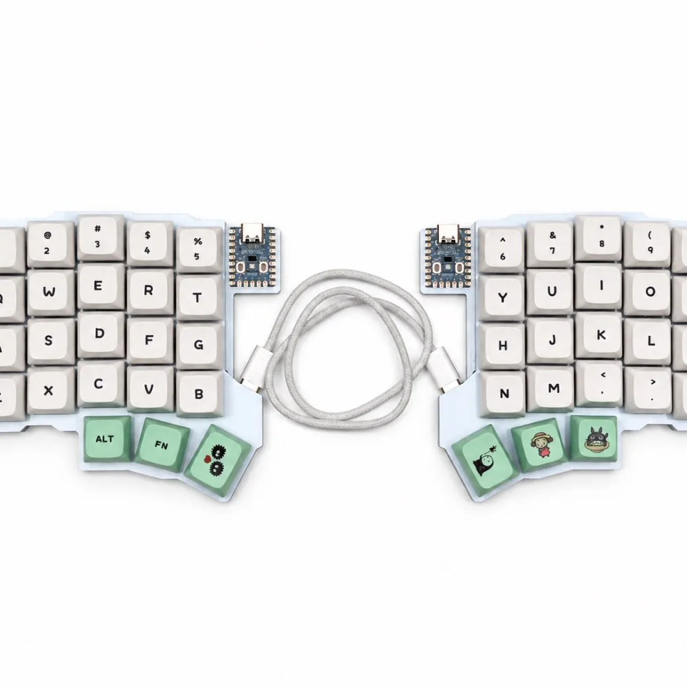 Silakka54 Split Keyboard Wired Ergonomic 54 Key Mechanical Keyboard Hot Swap QMK/Vial Programmable Office PC Accessories Gifts