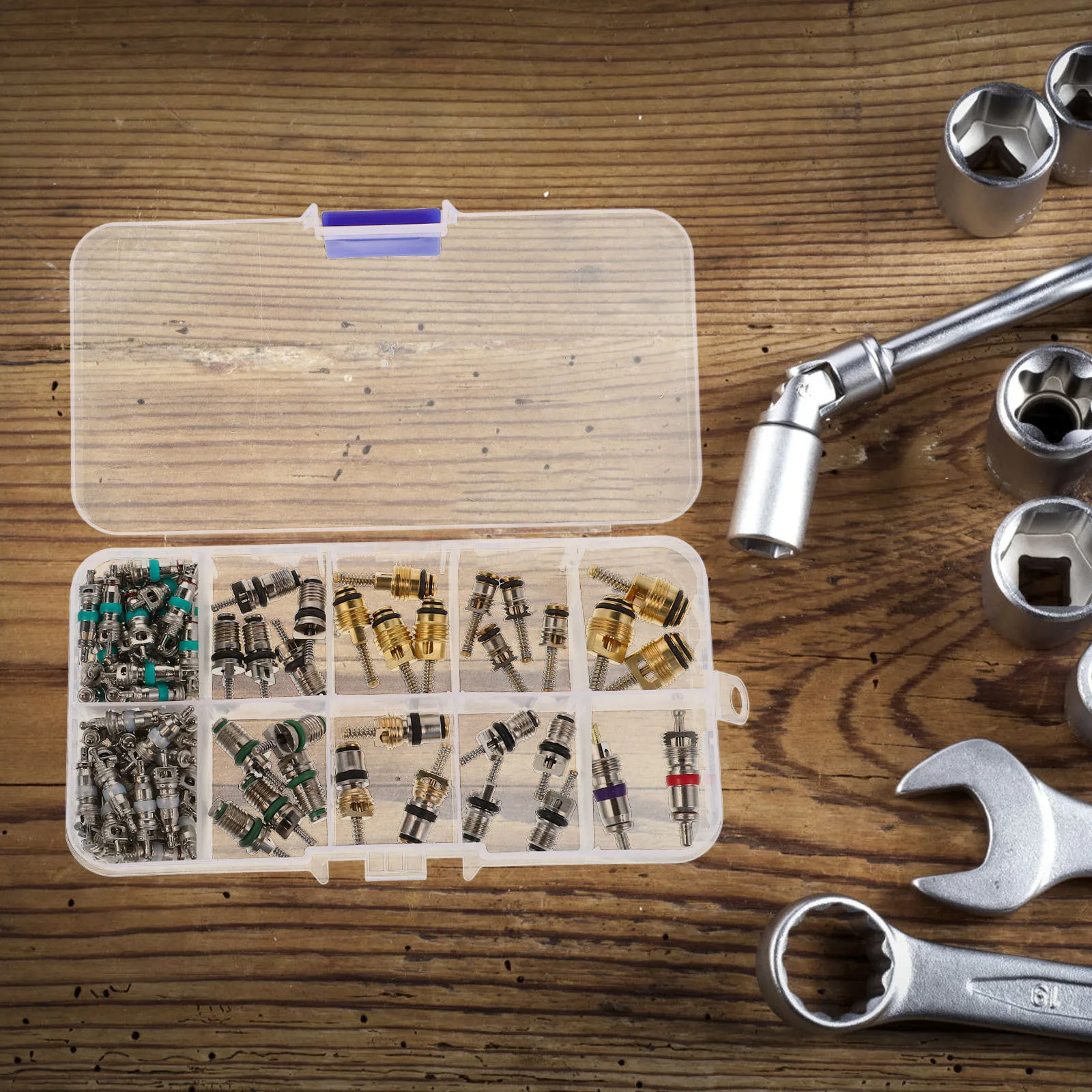 102 قطعة صمام مكيف الهواء الأساسية عدة أدوات إصلاح التيار المتردد سيارة دائم المحمولة سهلة التركيب التوافق العالمي