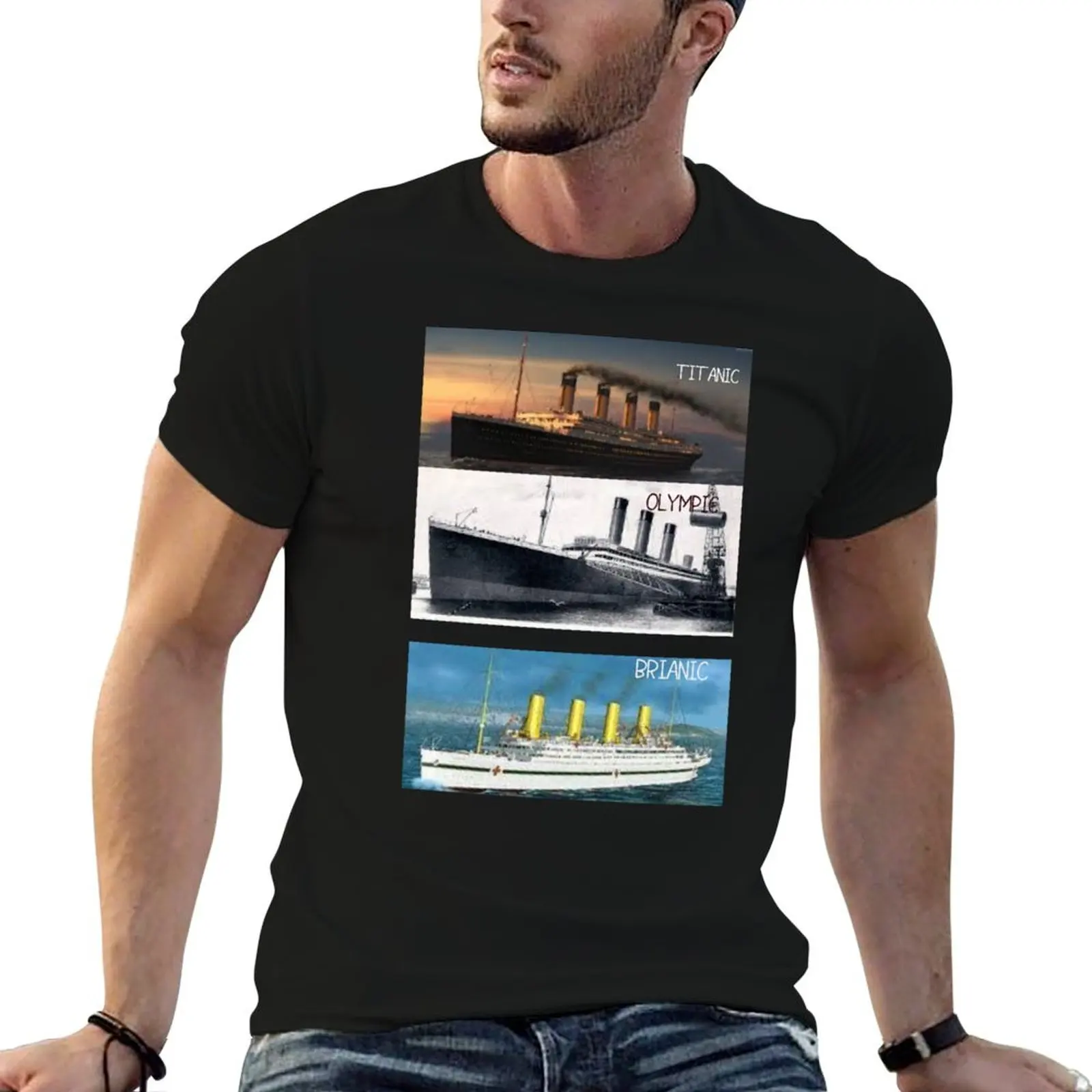 Titanic,britanic sister ship,iceberg,white star star liners,ship T-Shirt Breathable Workout Short Sleeve Top