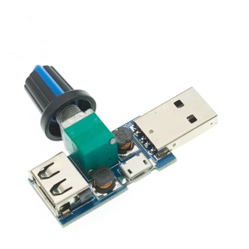 Mini USB Fan Governor Wind Speed Controller Air Volume Regulator Cooling Mute Multi Function Fan Speed Switch Module DC5V