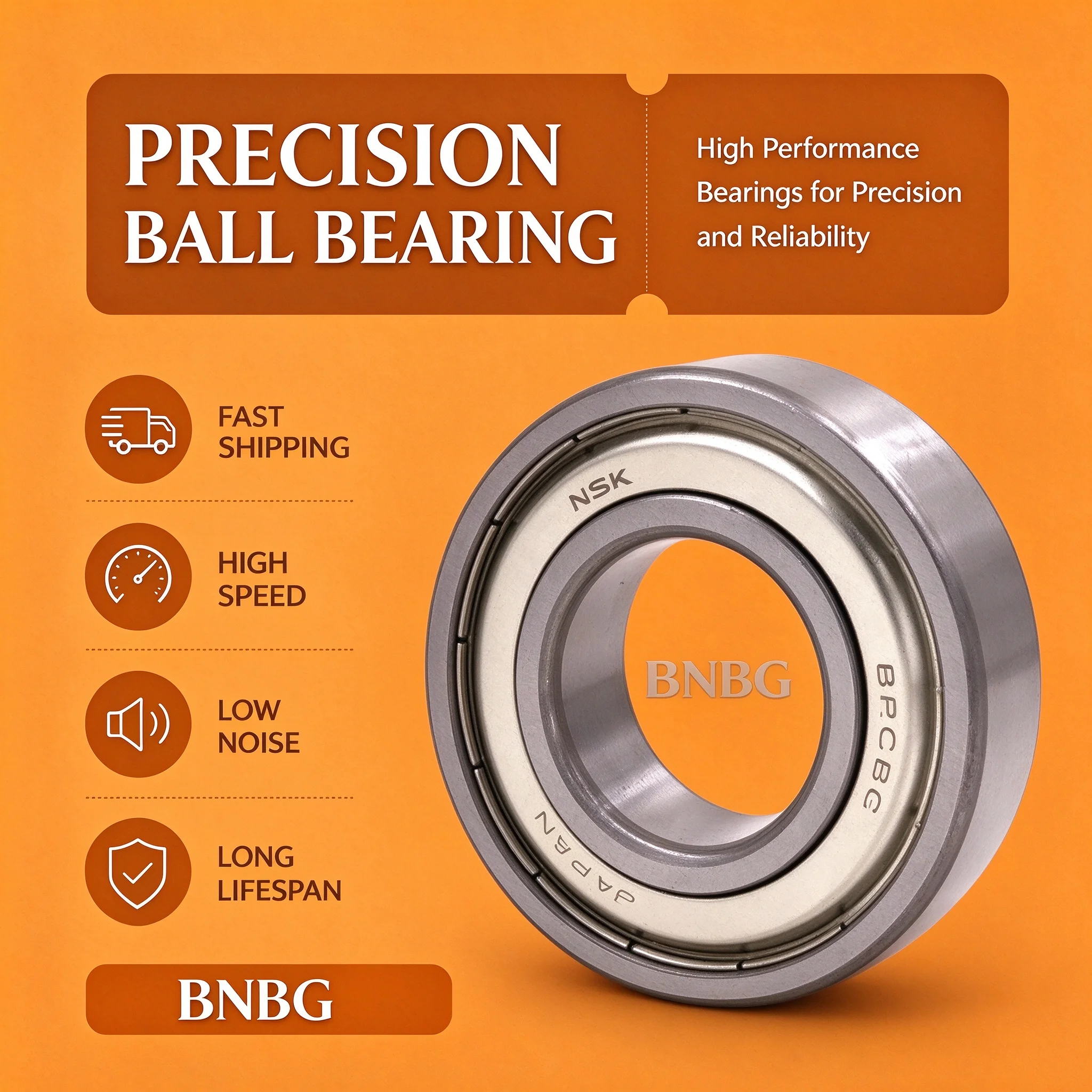 NSK Deep Groove Ball Bearing ZZ 2RS DDU 6200 6201 6202 6203 6204 6205 6206 6207 6208 Motor Bearing Electric Motor Bearing