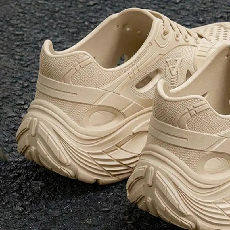 Frühling Neue Atmungsaktive Geschlossene EVA-Sandalen für Damen, Modische Dicksohlige Plateau-Sportschuhe, Rutschfeste Outdoor-Watschuhe – Detail 7