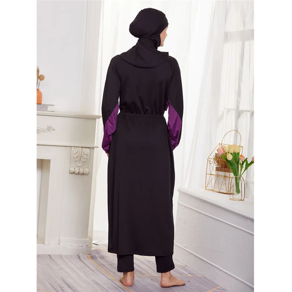 Muslim Modest Burkini Swimwear Abaya Swim Dress Swimsuit for Women Hijab Islamic Full Cover Swim Bathing Suit Maillot De Bain