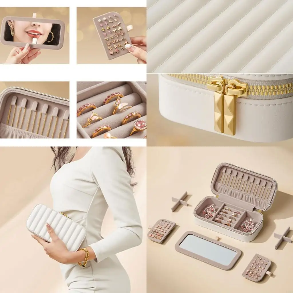 

PU Leather Jewelry Box with Soft Lining Handmade Accessories for Women
