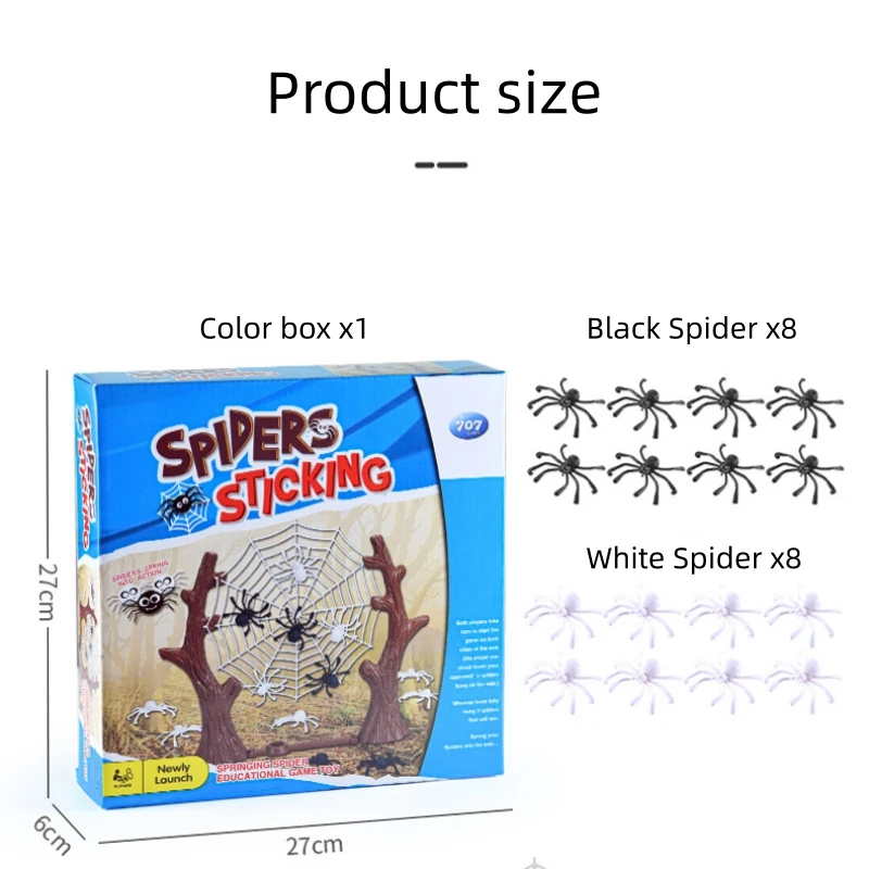 Bouncing Spider Board Game Spider Web Party Entertainment Parent-Child Family Interaction Bouncing Hanging Desktop Game For Kids