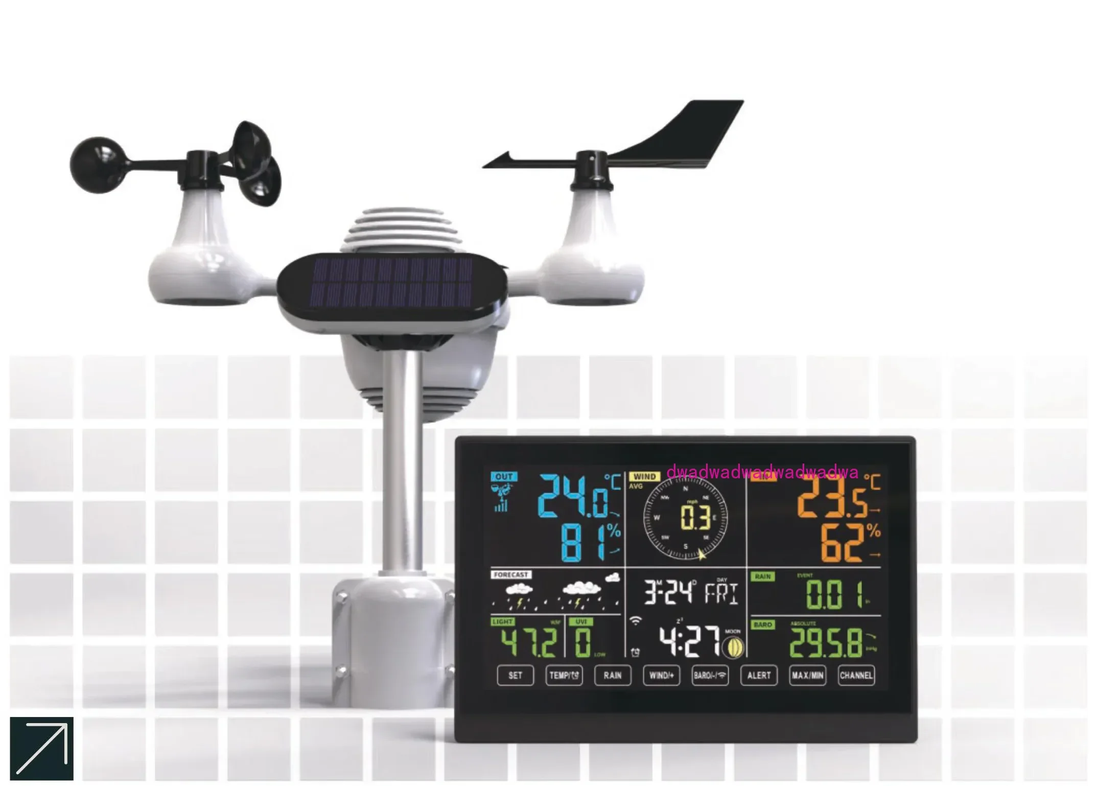 

UV Index Solar Panel 7 in 1 Professional Weather Station
