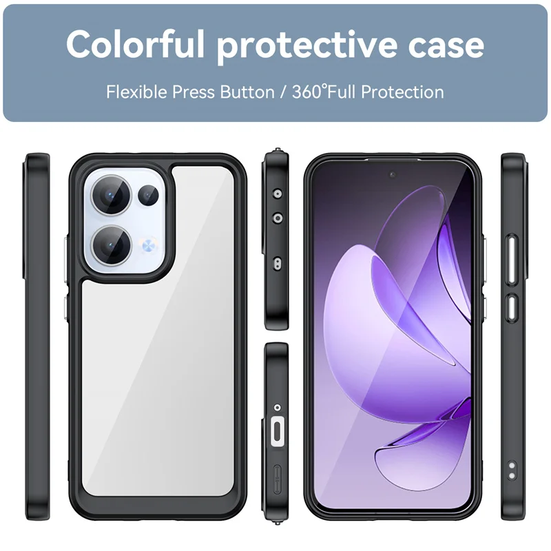 Transparent Colorful TPU Case for OPPO Reno 13 Pro 5G 13F 13FS Reno13 F FS Protective Cover Clear Fundas Coque Capa