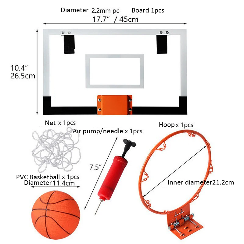 

Wholesale Indoor Hanging Basketball Hoop Kids Wall Mounted Basketball Hoop for Entertainment