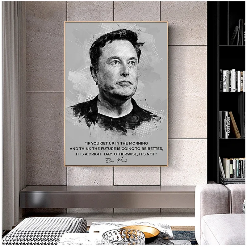 modern art inspirational Elon Musk Poster HD Print Canvas Printing Modern Art Poster Suitable for Home Wall Decoration Cuadros