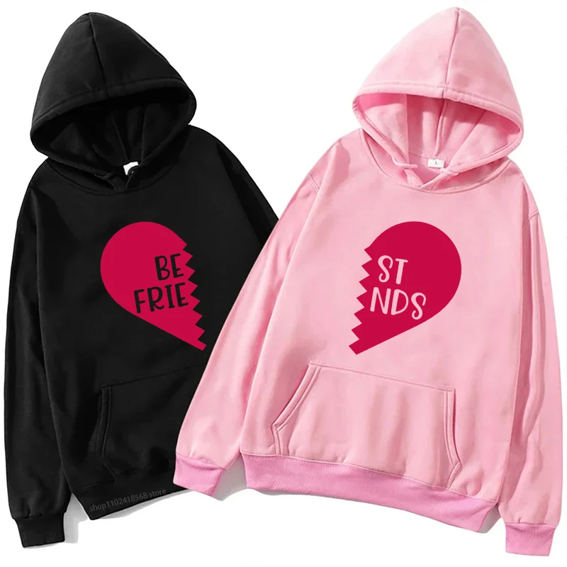 Best Friends Graphic Hoodies Friendship Sweatshirt Oversize Sportwear Fashion Harajuku Streetwear Best Friends Girls Party Tops