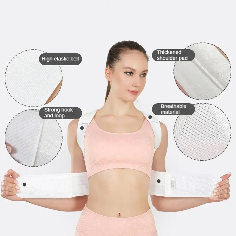 Fully Adjustable Breathable Fixation Strap Straightener Upper Spine Support Men Women BackBack Brace Posture Corrector