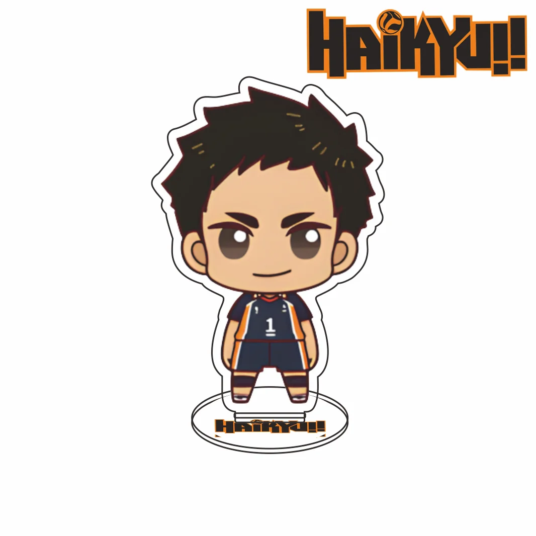 Haikyuu!! Series 2026 New Arrival Acrylic Stand Hinata Kageyama Tsukishima Sugawara Q‑Version Jersey Character Desktop Keychain