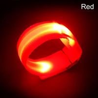 Colors Adjustable Outdoor Cycling LED Luminous Bracelet Battery Luminous Armband Safety Reflective Belt Night Running Armband
