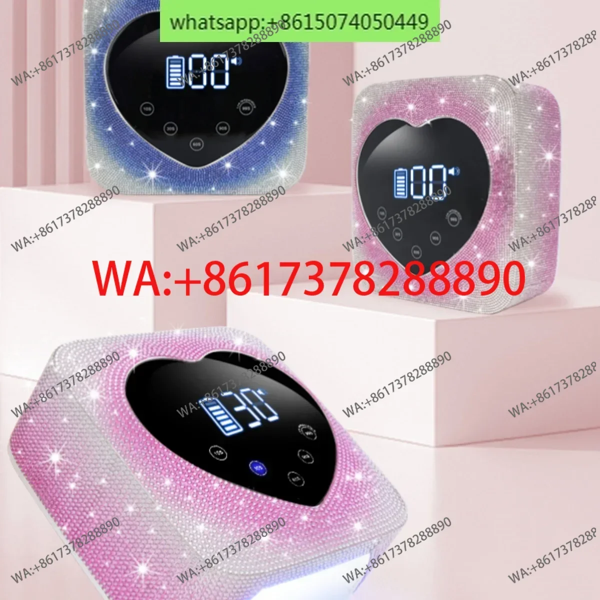 Cordless Gel UV Led Nail Lamp For Gel Nails Polish Rechargeable Nail Light Lcd Display Fast Curing Lamp
