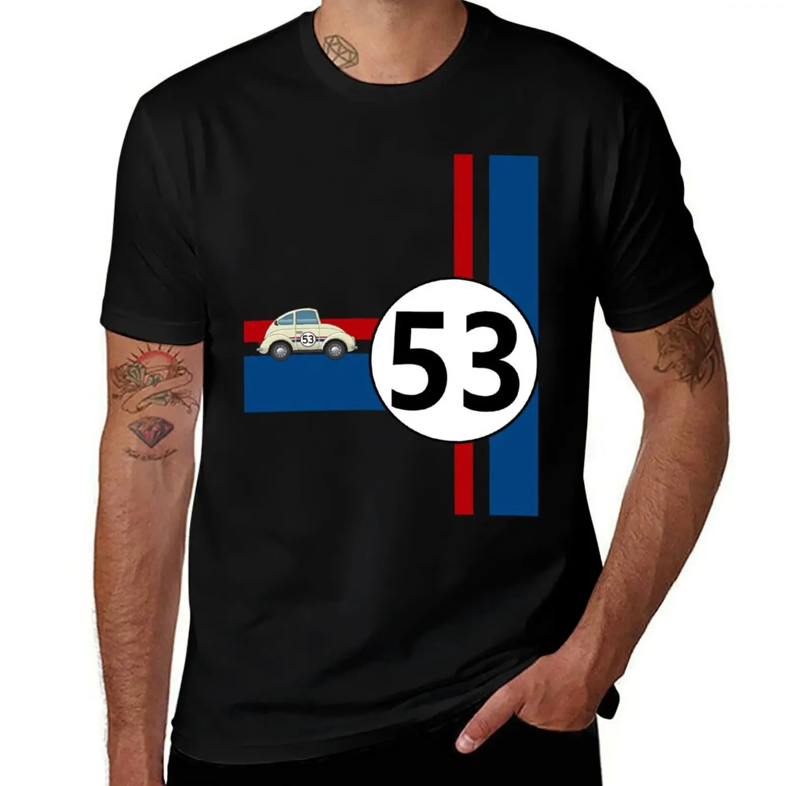 Herbie Fully Loaded Fan Art T-Shirt grafika półfabrykaty koreańska moda fani sportu koszulki treningowe dla mężczyzn