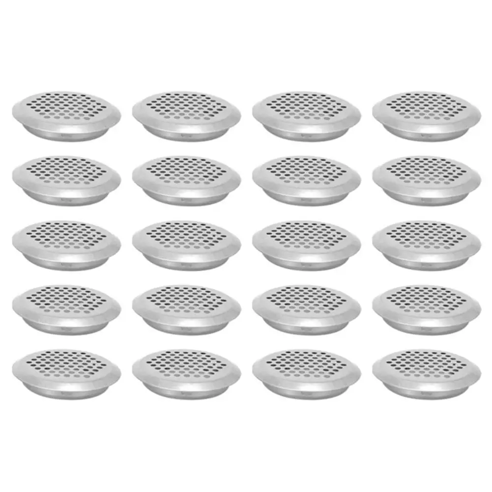 Pack of 20 Stainless Steel Vents for Cabinets Efficiently Blocks Insects While Promoting Air Circulation in Storage Areas
