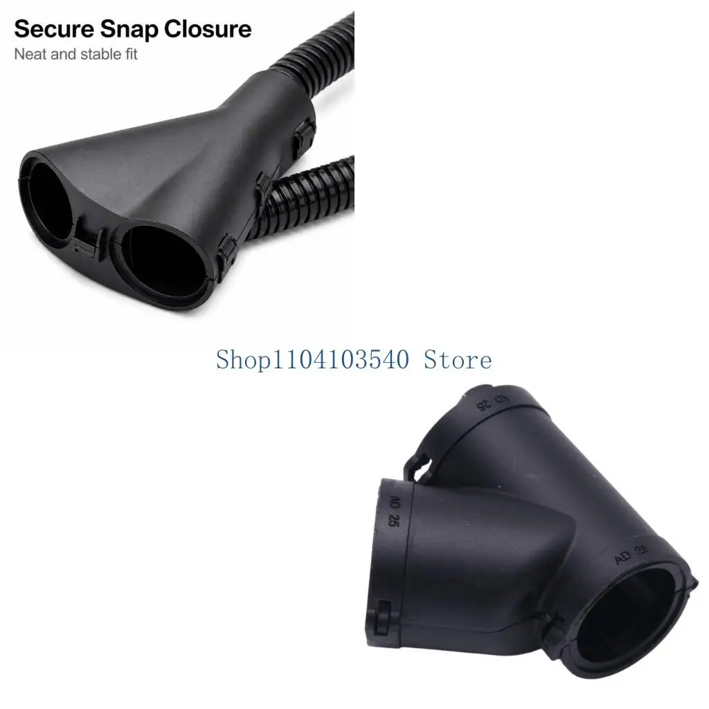 02DC Nylon Y Conduit Branch Fitting Connection Clamp for Harness Split Use, Split Open Housing for Vehicle Wiring Layout Work, 1