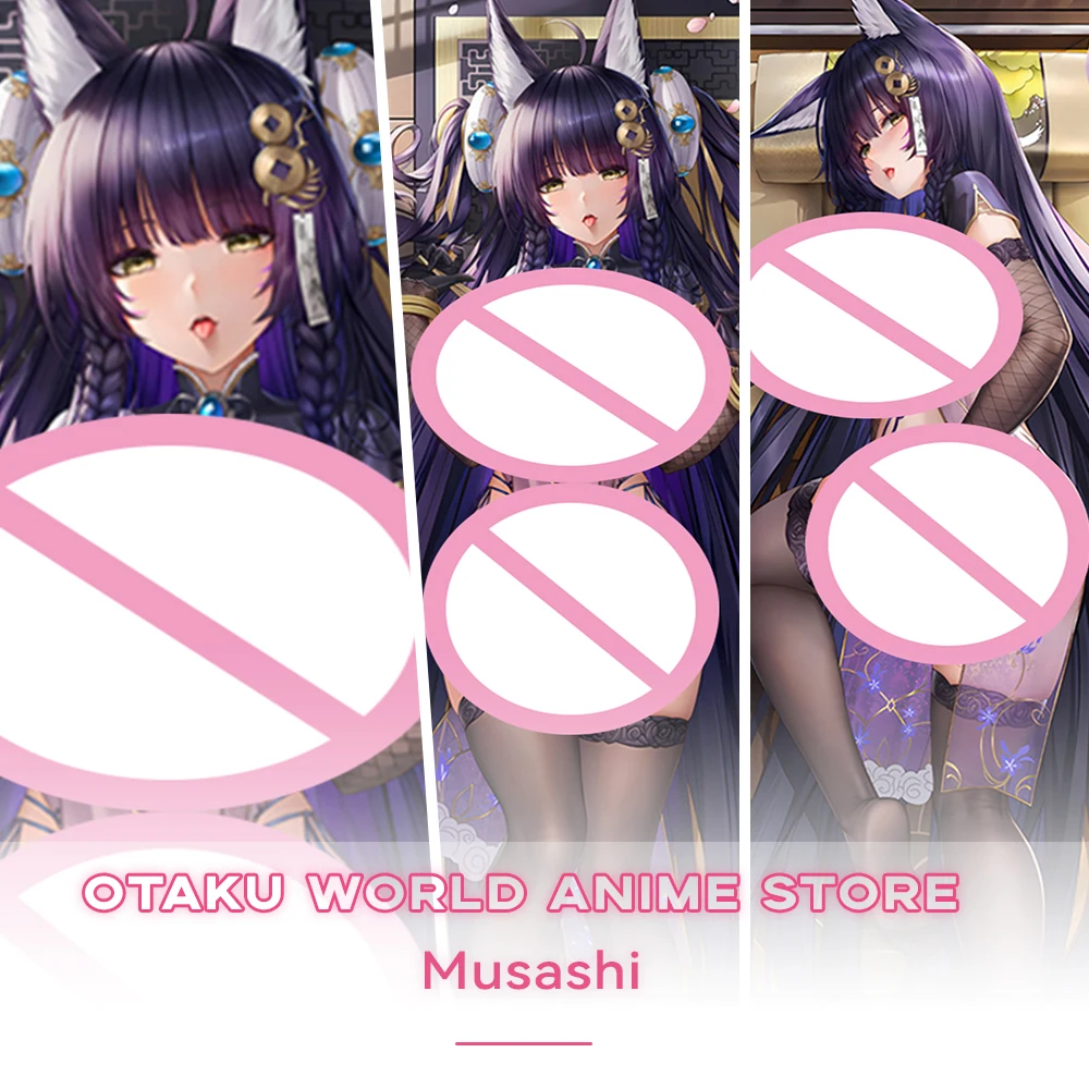 

Azur Lane Musashi Dakimakura Anime Otaku Waifu Hugging Body Pillow Case Otaku Cushion Throw Pillow Cover Bedding Pillows Decor