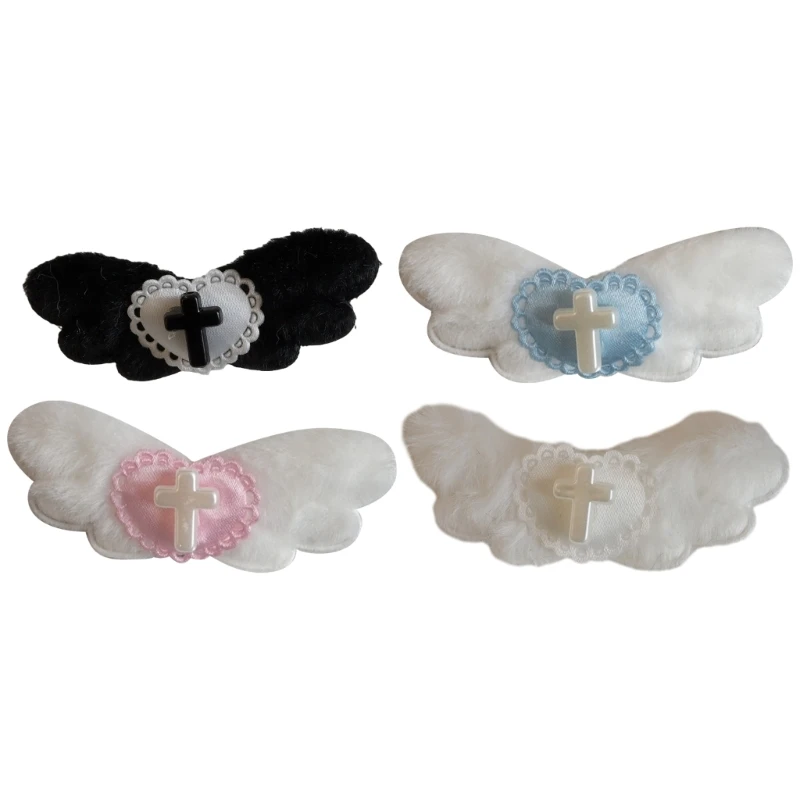 

Gothic Heart Angel Wing Hair Clips Y2K Aesthetics Hairpins Barrettes Harajuku Hairgrips Fashion Hair Accessories