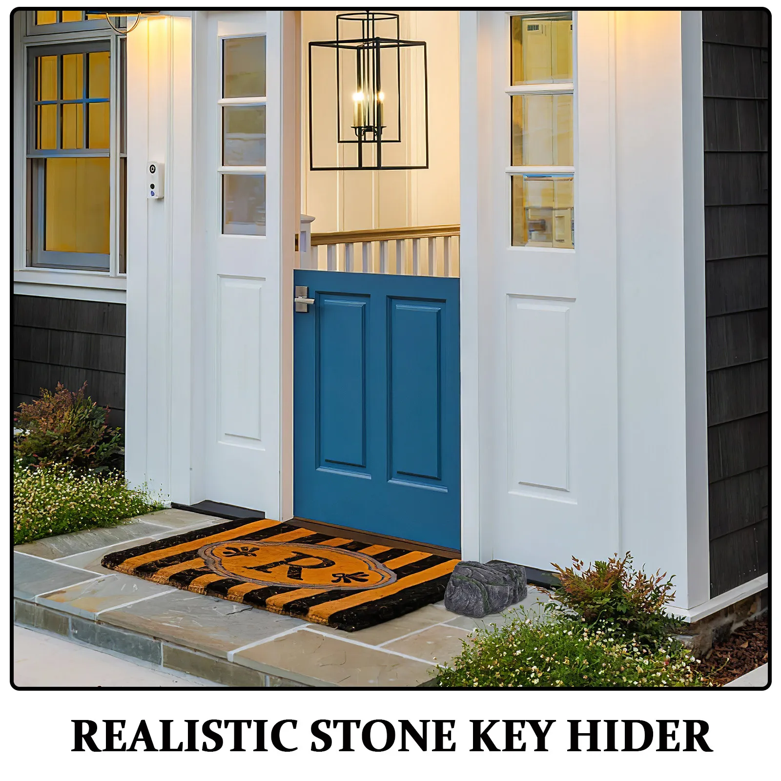 Outdoor Resin Hidden Key Storage Rock Stone-Look Weatherproof Fake Rock Key Hider Box for Garden Yard Outdoor Hide Keys Outside