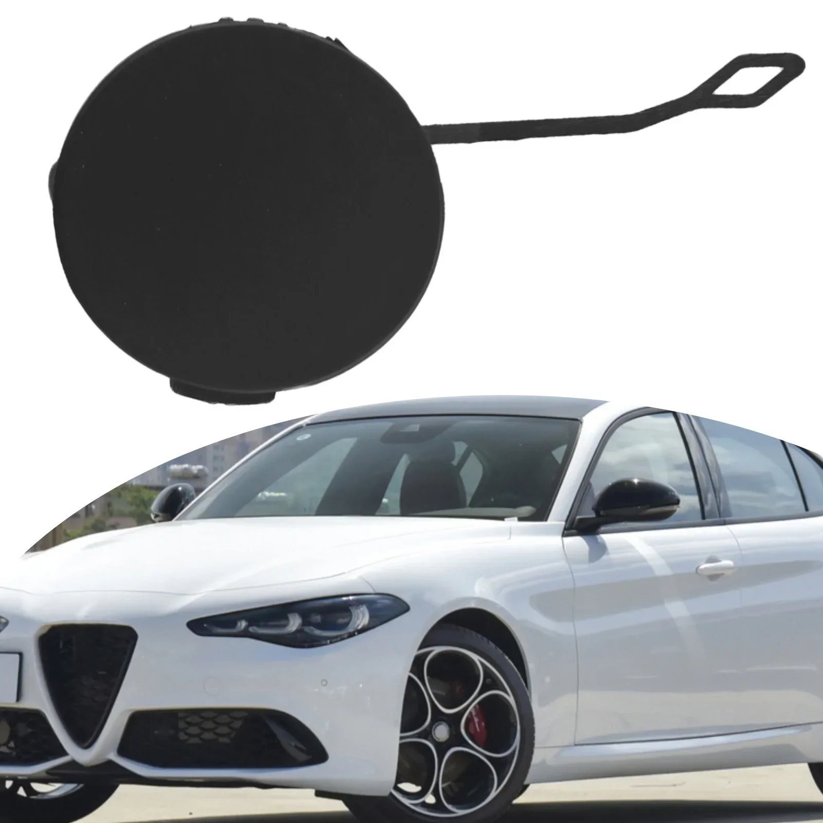 

Car Left Front Bumper Towing Hook Cap Trailer Cover For Romeo For Giulia 2015-2017 156107967 Car Towing Hook Cap Trailer Cover
