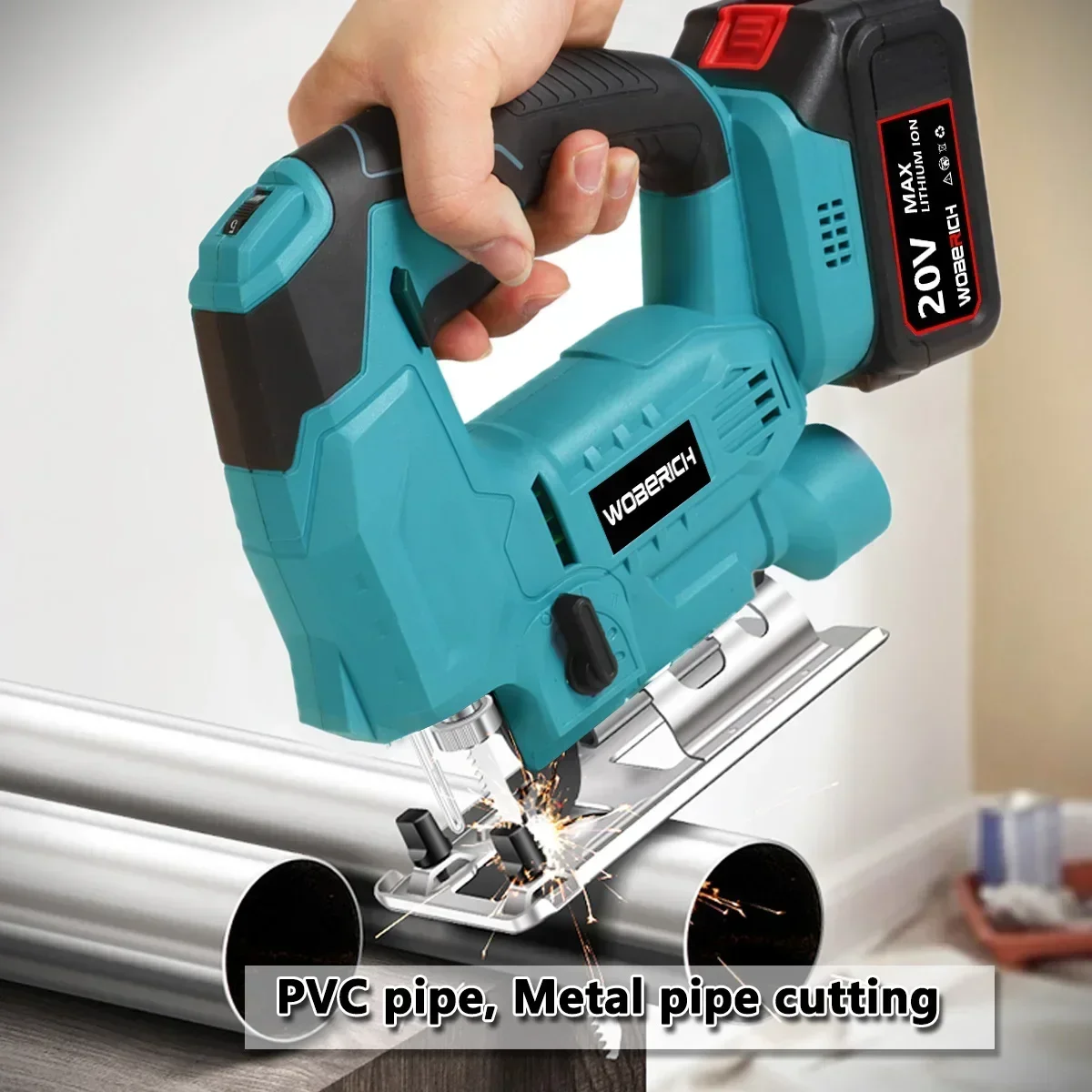 Cordless Jigsaw Electric Jig Saw Portable Multi-Function Woodworking Power Tool Adjustable Woodworking for Makita 18V Battery