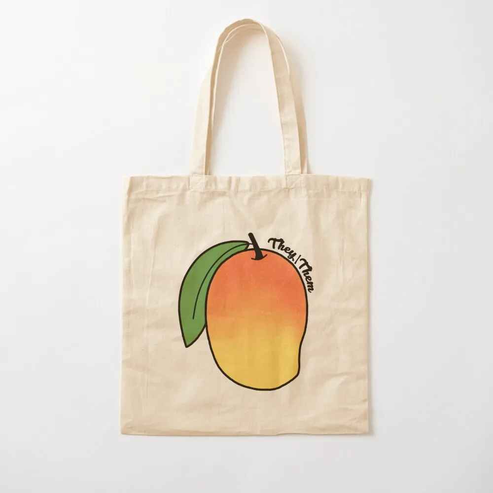 

They/Them Mango Tote Bag